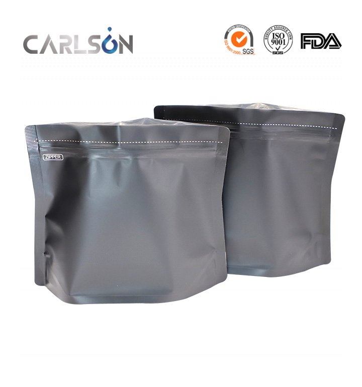 Custom printing resealable black coffee packaging bag