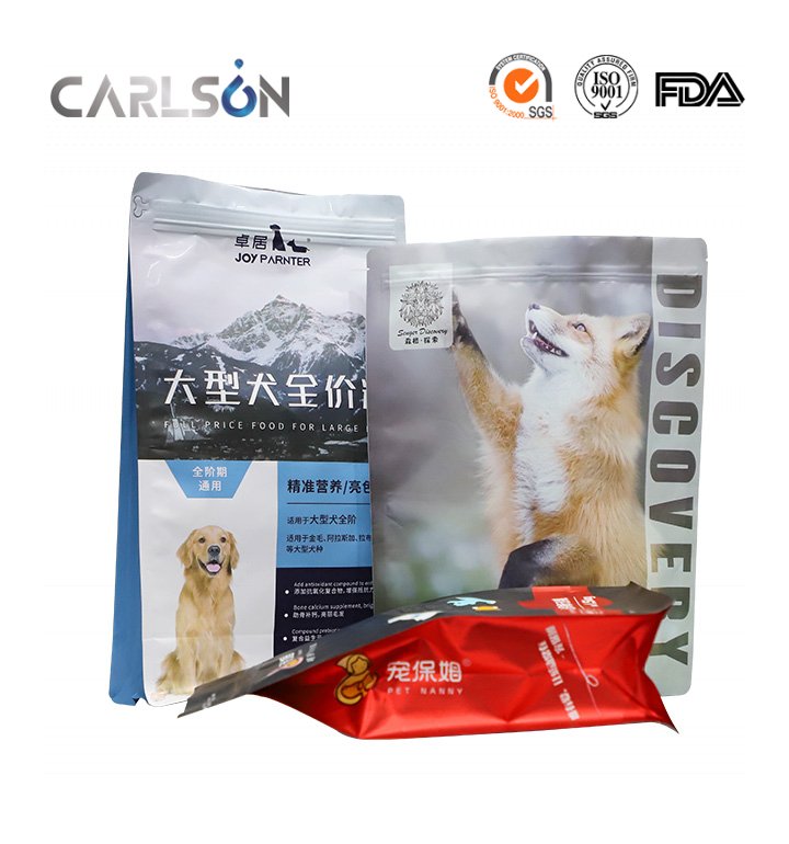 custom print wholesale aluminum foil bags pet food packaging bag side gusset pouch