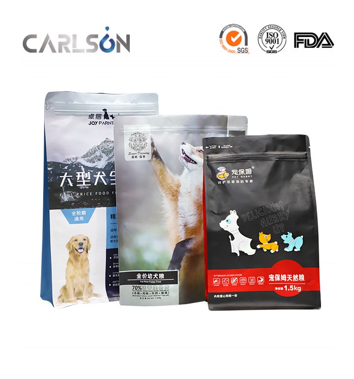 Customized pet dog food cat food composite zipper eight-side seal food packaging bag