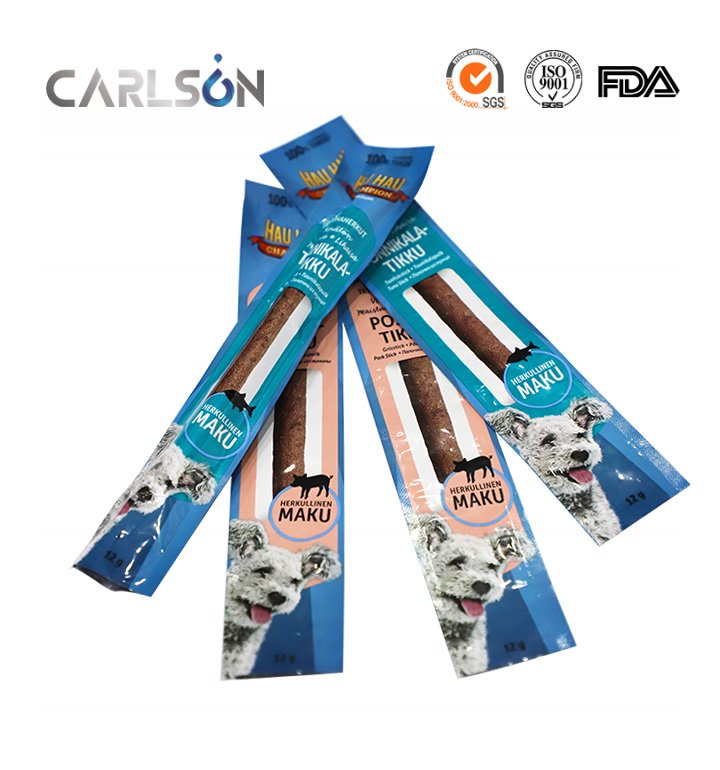 Strong sealing popular gravure printing plastic pet dog treats with slider zip lock food packaging bag slider zip lock bag